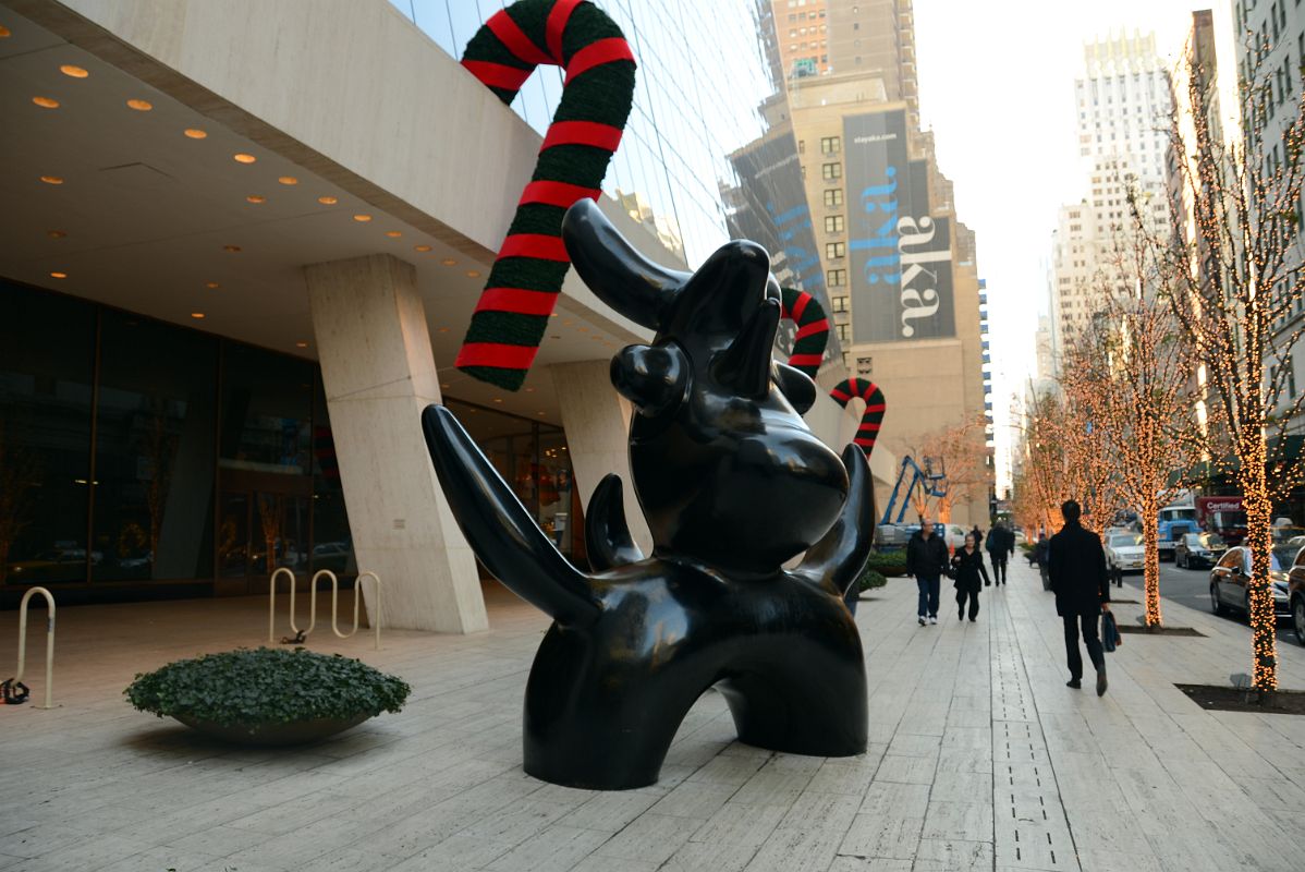 New York City Fifth Avenue 760-3 Solow Building 9 West 57 St With Joan Miro Moonbird Sculpture At Christmas Time